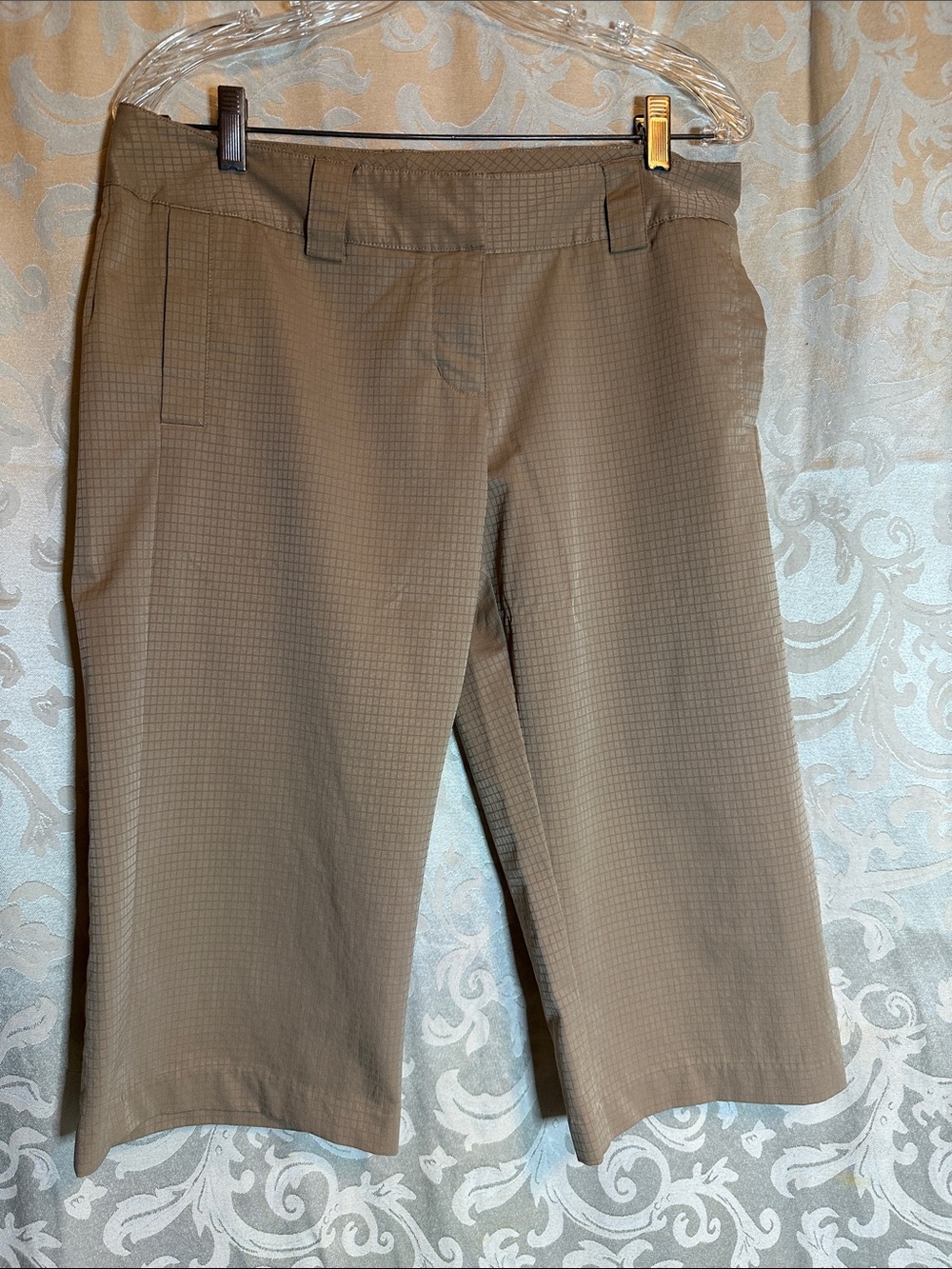adidas Women's Tan Textured Stretch Capris